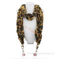 New sexy Leopard print handmade jewelry scarf pendant With 6 Colors bufanda infinito bufanda by Real Fashion